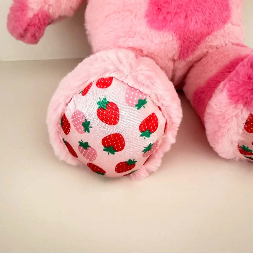 Build a Bear Strawberry Cow Pink Milkshake with Mooing Sound